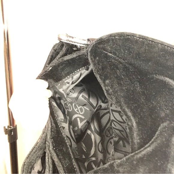 Francesco Biasia velvet beaded shoulder bag - Picture 7 of 8